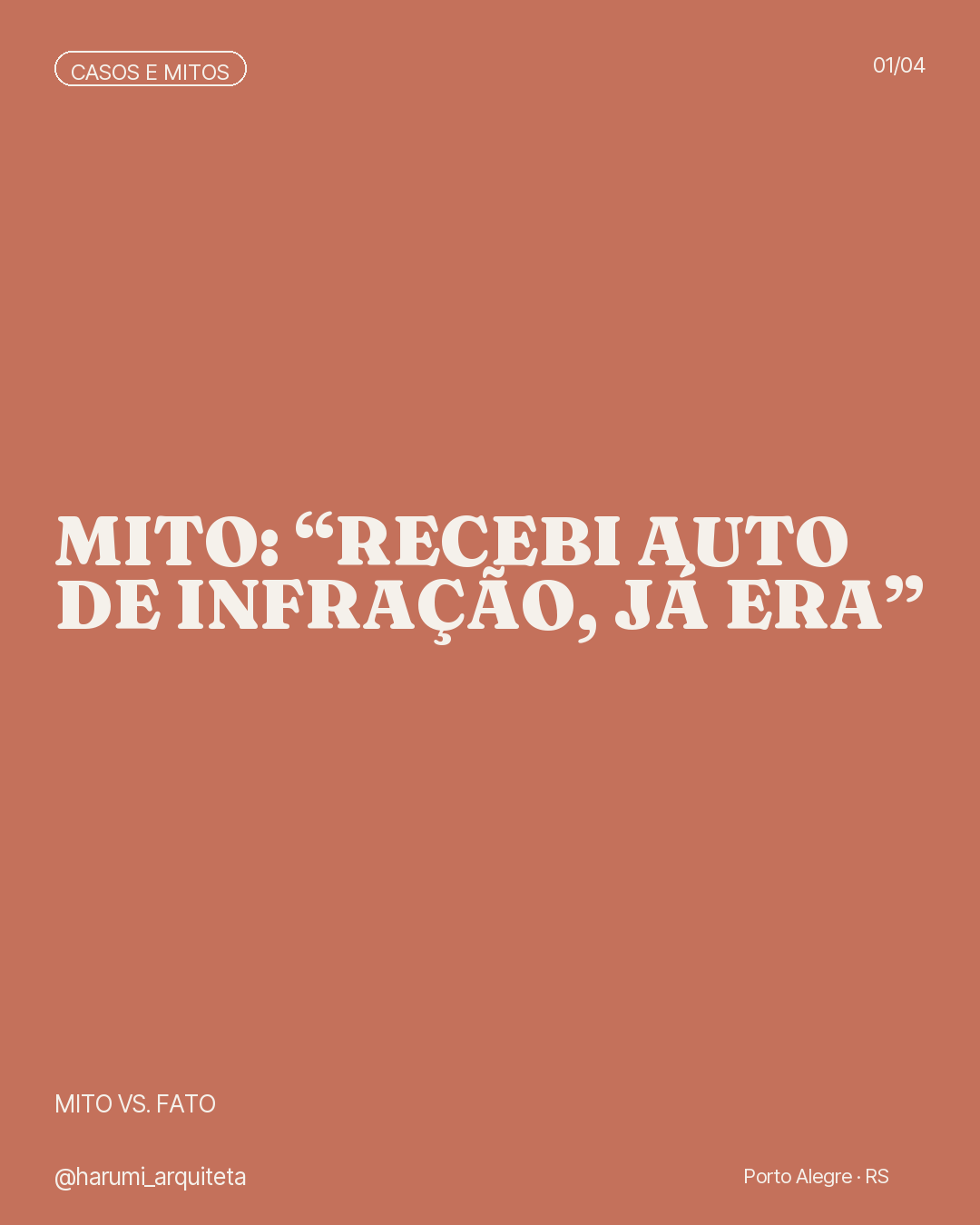 Capa: Mito — recebi auto de infração, já era