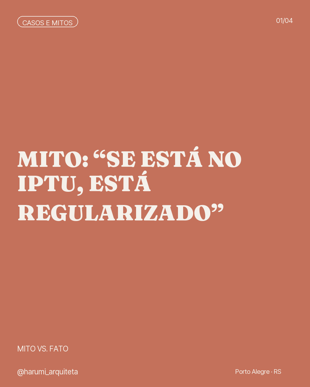 Capa: Mito — se está no IPTU, está regularizado